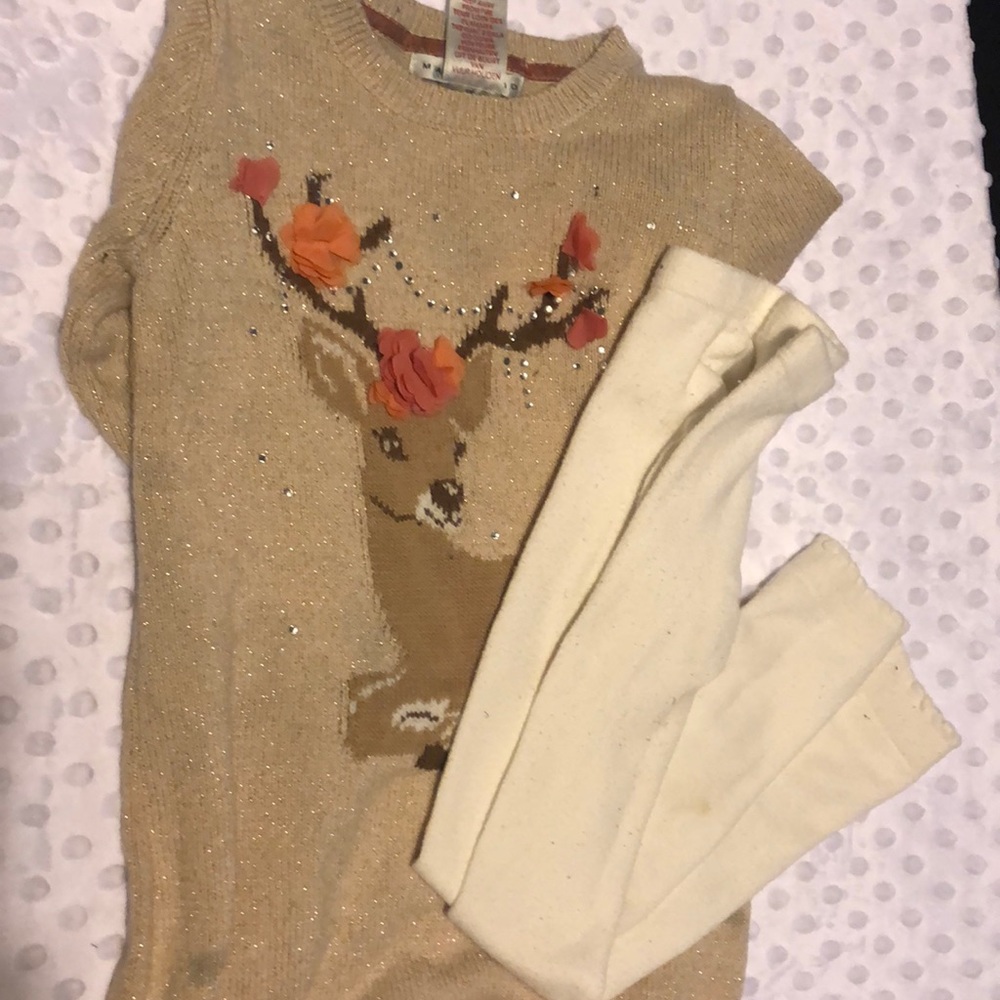 Max Studio Reindeer Set (sweater+leggings)
